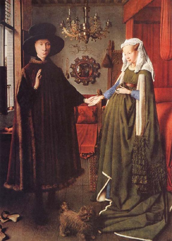 Jan Van Eyck Giovanni Aronolfini und seine Braut Giovanna Cenami Spain oil painting art